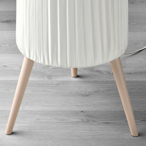 ÖKENSAND Floor lamp, beech/white