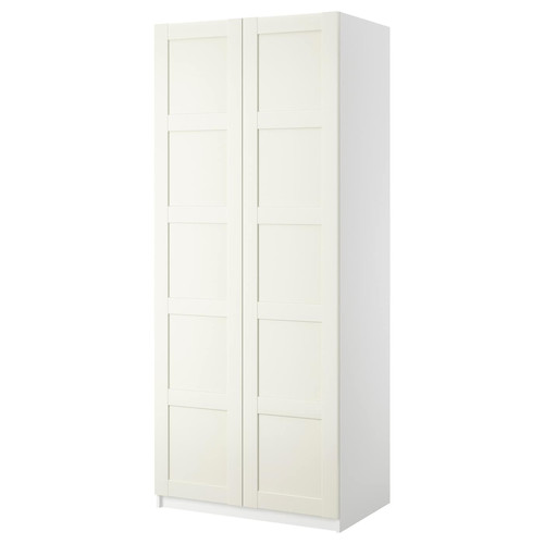 PAX Wardrobe with 2 doors, white/Bergsbo white, 100x38x236 cm