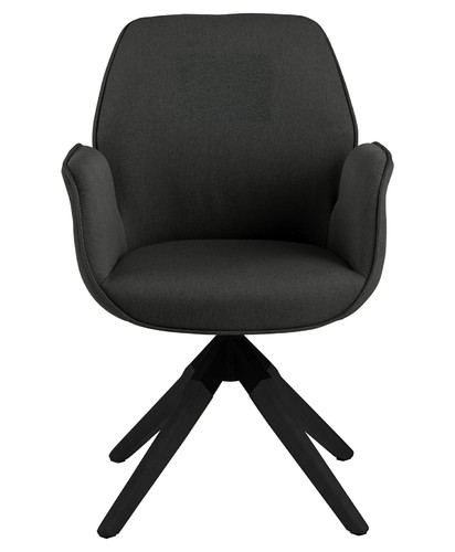 Swivel Chair Aura, auto return, dark grey/black