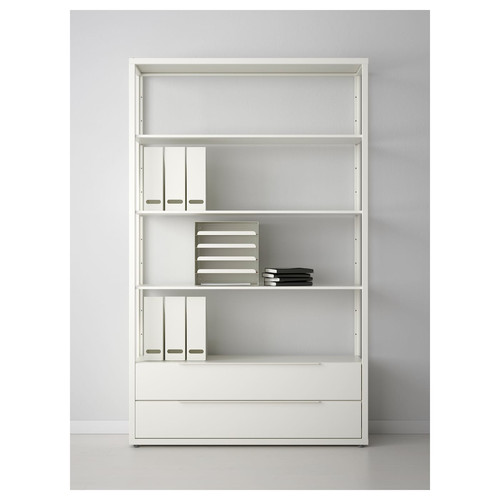 FJÄLKINGE Drawer unit with 2 drawers, white, 118 cm
