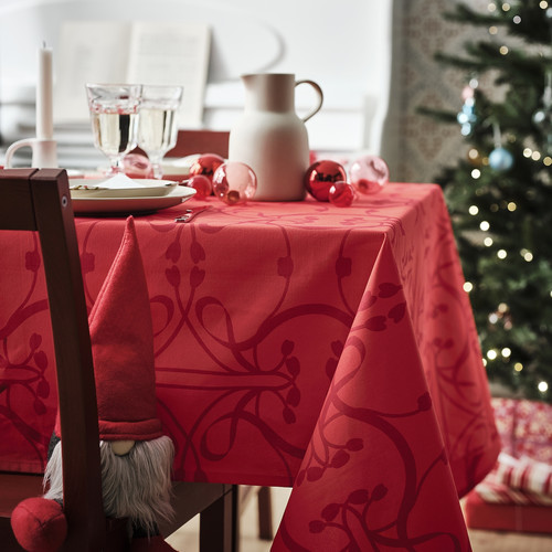 VINTERFINT Tablecloth, red, 145x320 cm