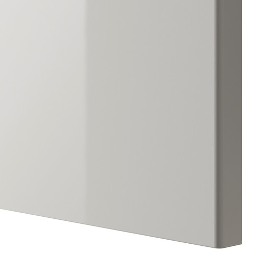 RINGHULT Door, high-gloss light grey, 40x80 cm