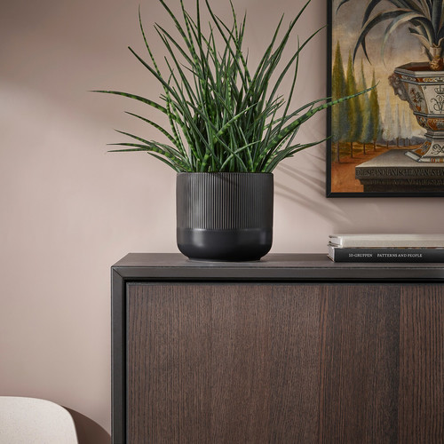 GRADVIS Plant pot, indoor/outdoor black, 15 cm