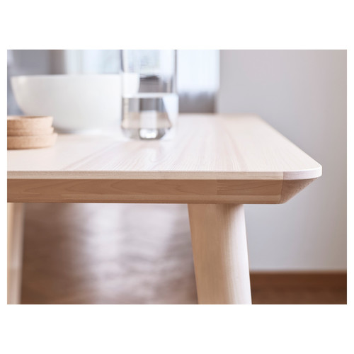 LISABO Table, ash veneer, 88x78 cm