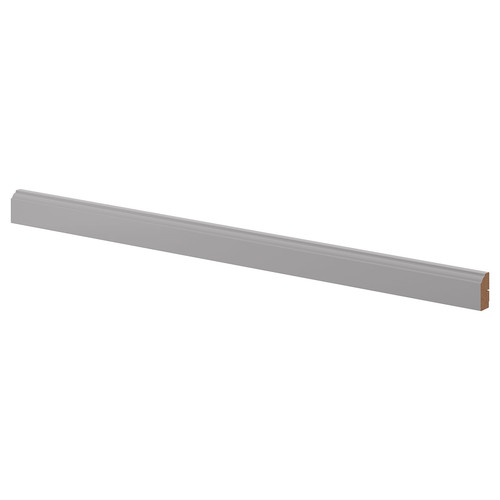 BODBYN Contoured deco strip/moulding, grey, 221 cm