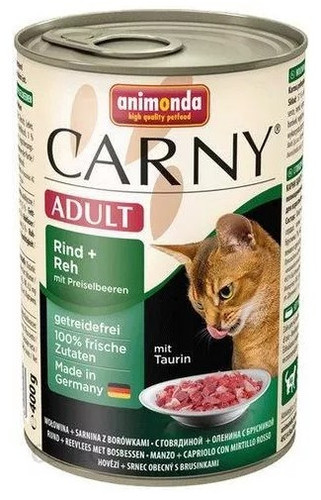 Animonda Carny Adult Beef + Venison Wet Cat Food 400g