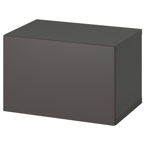 BESTÅ Shelf unit with door, dark grey/Lappviken dark grey, 60x42x38 cm