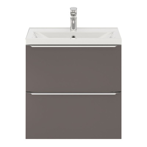 Goodhome Wall-mounted Basin Cabinet Imandra Slim 60cm, anthracite