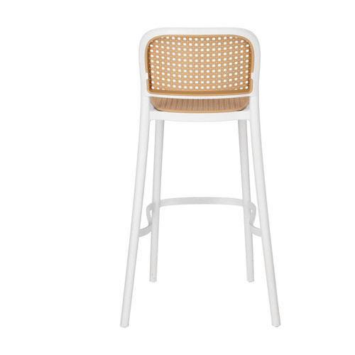 Bar Stool with Backrest Antonio, white