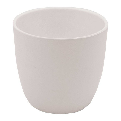 GoodHome Plant Pot Cover Emi, indoor, 17cm, white