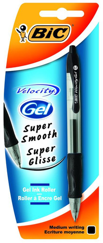 BIC Gel Ink Roller Gel Velocity, black, 12pcs