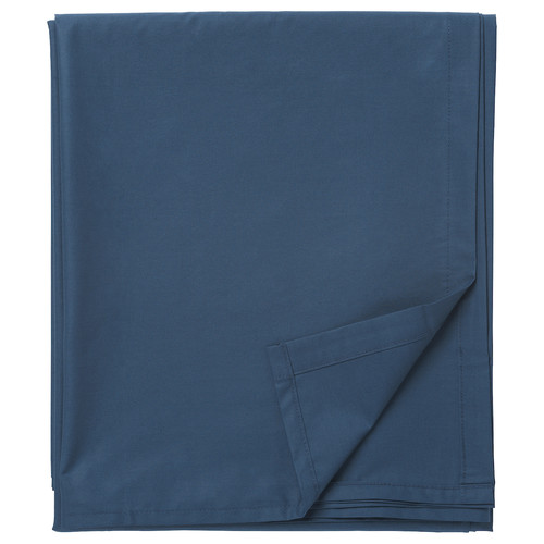 ULLVIDE Sheet, dark blue, 240x260 cm