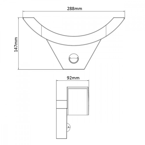 MacLean LED Lamp with Motion Sensor 10W MCE290 GR