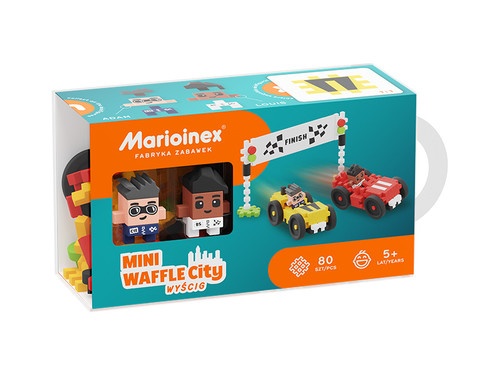 Marioinex Mini Waffle Blocks Set City Race Car 80pcs 3+