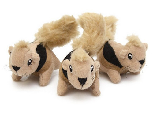 Outward Hound Squeakin' Squirrel Dog Toy 3-pack