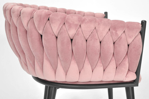 Glamour Braided Chair ROSA, powder pink