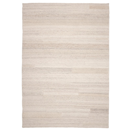 BRÖNDEN Rug, low pile, handmade beige, 170x240 cm