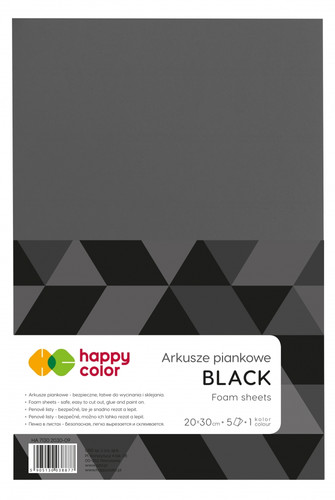 Craft Foam A4 5 Sheets, black