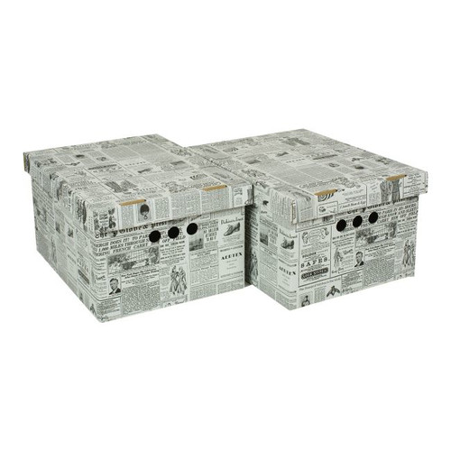 Storage Box Newspaper A4 2pcs, white