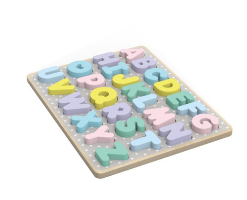 iWood Wooden Puzzle Letters Pastel 3+