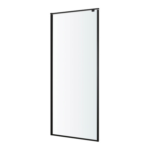GoodHome Shower Wall Panel Ezili 80 cm, black/transparent