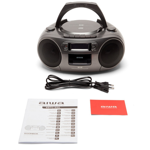 Aiwa Portable Boombox FM Radio CD/MP3/USB/TAPE/BT BBTC-660DAB/MG