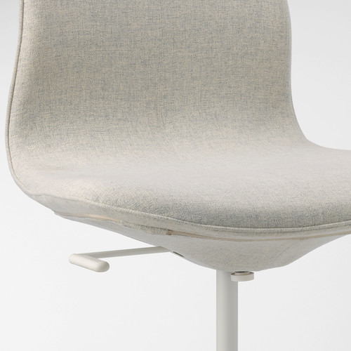 LÅNGFJÄLL Office chair, Gunnared beige/white, 68x68 cm