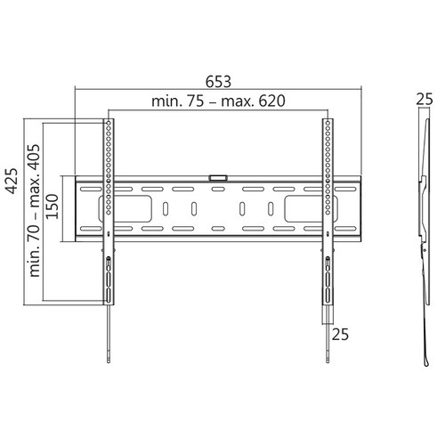 LogiLink TV Wall Mount VESA, 37-70", max. 50kg