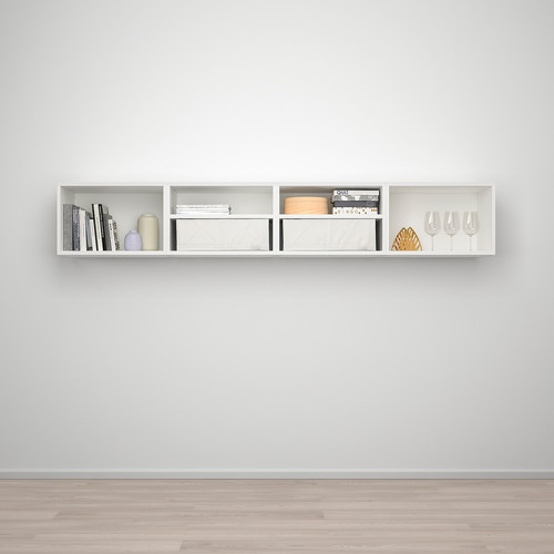 PLATSA Wall storage, white Fonnes, white, 240x42x40 cm