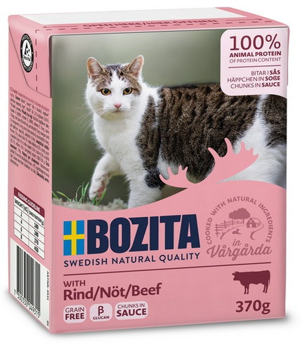 Bozita Cat Wet Food Beef Chunks in Sauce 370g