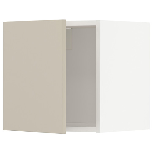 METOD Wall cabinet, white/Havstorp beige, 40x40 cm