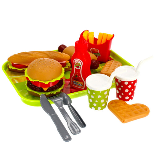 Food Playset with Cutlery & Tray 3+