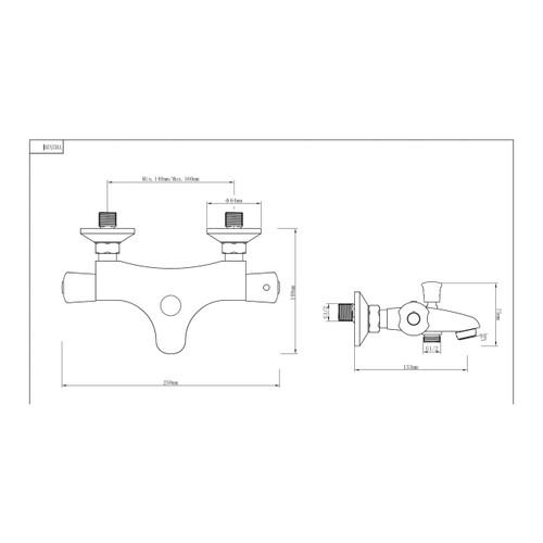 Bath Tap Thermostatic Rize, chrome