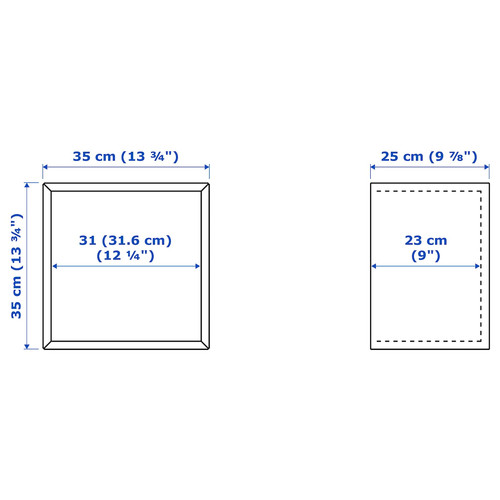 EKET Cabinet, grey-green, 35x25x35 cm