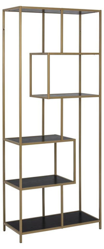 Shelving Unit Seaford II, gold/black