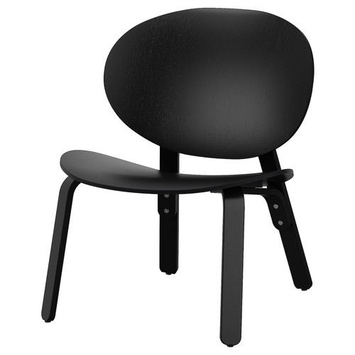 FRÖSET Easy chair, black stained oak veneer