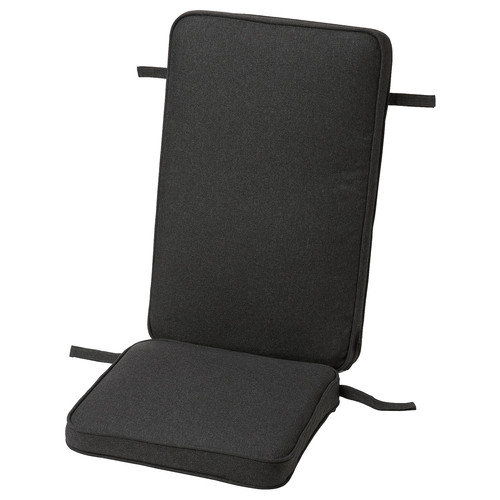 JÄRPÖN/DUVHOLMEN Seat/back cushion, outdoor, anthracite, 116x45 cm