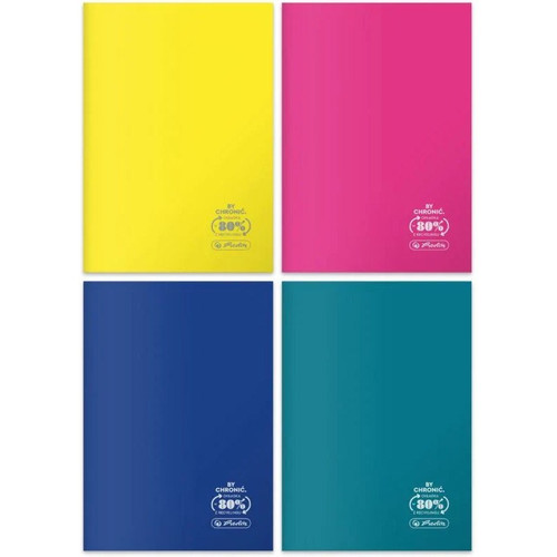 Notebook A4 60 Pages Squared PP Colors 5pcs, assorted colours