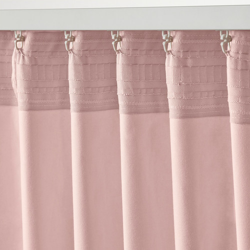 SANELA Curtains, 1 pair, pale pink, 140x300 cm