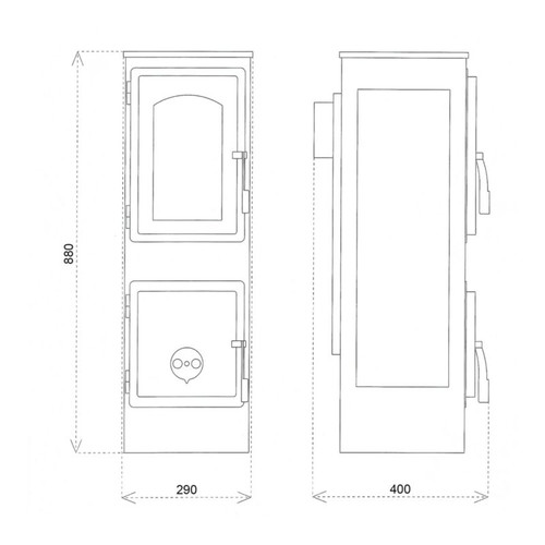 Ackerman Cast Iron-steel Stove C3G 6 kW