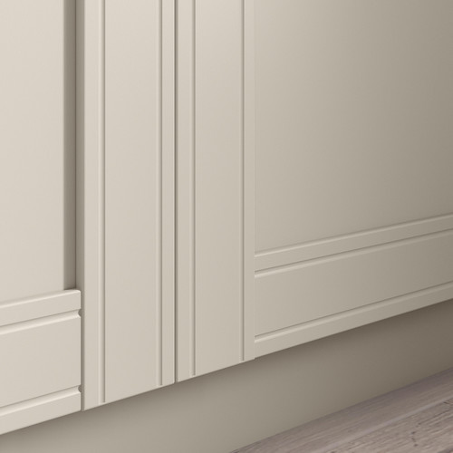 PAX / FLISBERGET Wardrobe combination, grey-beige/grey-beige, 200x60x236 cm