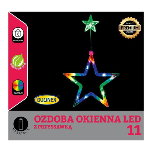 Christmas LED Decoration for Window Star, multicolour, battery-operated