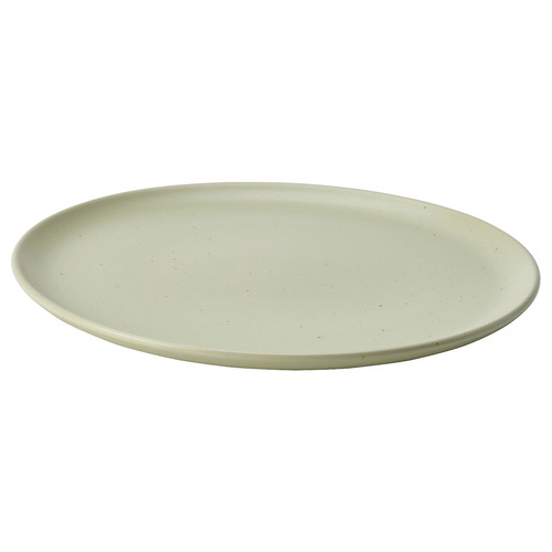 MOSSMAL Plate, dot pattern/light green, 22 cm