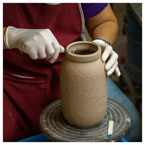 MÄVINN Vase, brown/ceramic, 19 cm