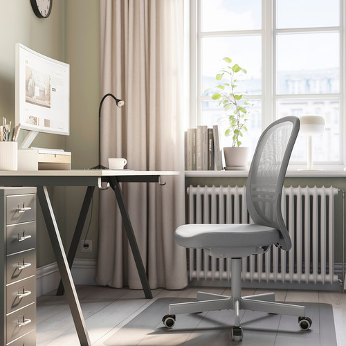 FLINTAN Office chair, Diseröd grey