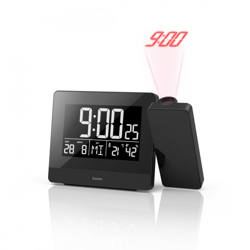 Hama Alarm Clock with Projector and Charge, black