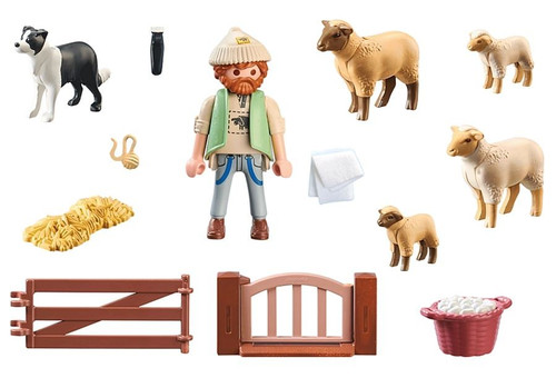 Playmobil Young Shepherd with flock of sheep 4+