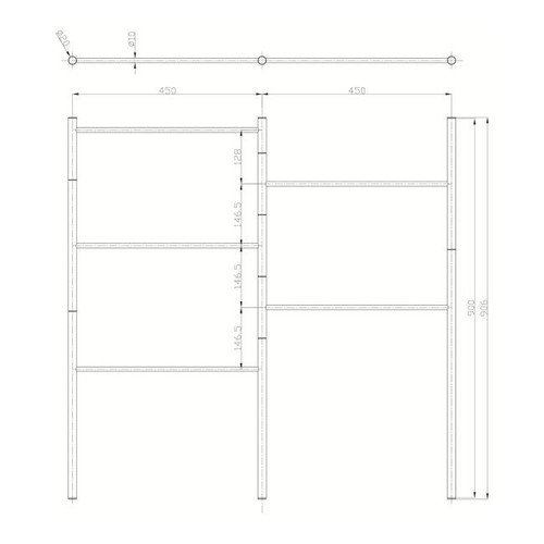 GoodHome Free-standing Towel Rail Koros, chrome