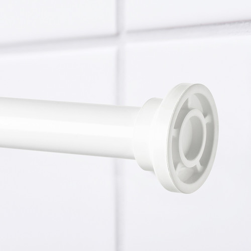 BOTAREN Shower curtain rod, white, 70-120 cm