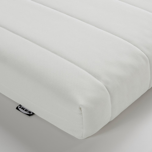 FLEKKE Day-bed w 2 drawers/2 mattresses, white/Åfjäll firm, 80x200 cm
